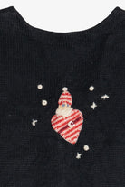 Vintage Susan Bristol Hand Embroidered Felted Santas Ugly Christmas Sweater (2000s)