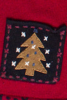 Vintage Snowman Tree Patch Pockets Coldwater Creek Ugly Christmas Vest