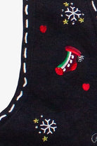 Vintage Embroidered Snowflakes Winter Fun Ugly Christmas Vest 