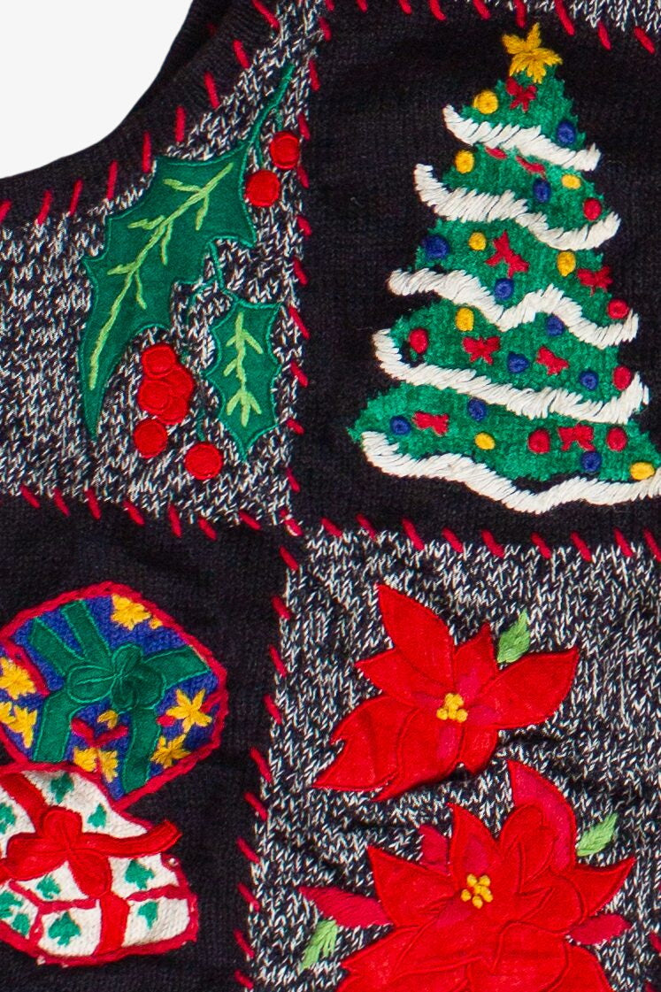 Vintage Hand Stitched Christmastime Ugly Christmas Vest