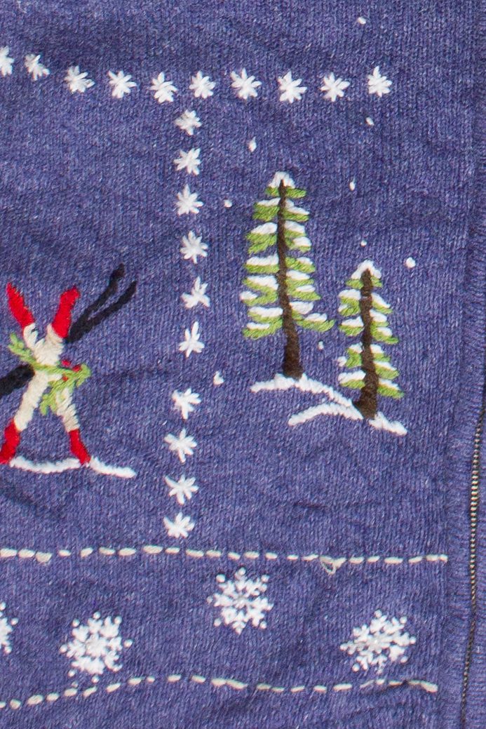 Vintage Snowy Winter Day Southern Lady Ugly Christmas Vest