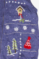 Vintage Snowy Winter Day Southern Lady Ugly Christmas Vest