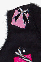 Vintage Y2K Bedazzled Pink Presents Ugly Christmas Sweater Vest