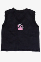 Vintage Y2K Bedazzled Pink Presents Ugly Christmas Sweater Vest