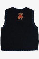 Vintage Christmas Tree By The Fireplace Ugly Christmas Vest (1990s)