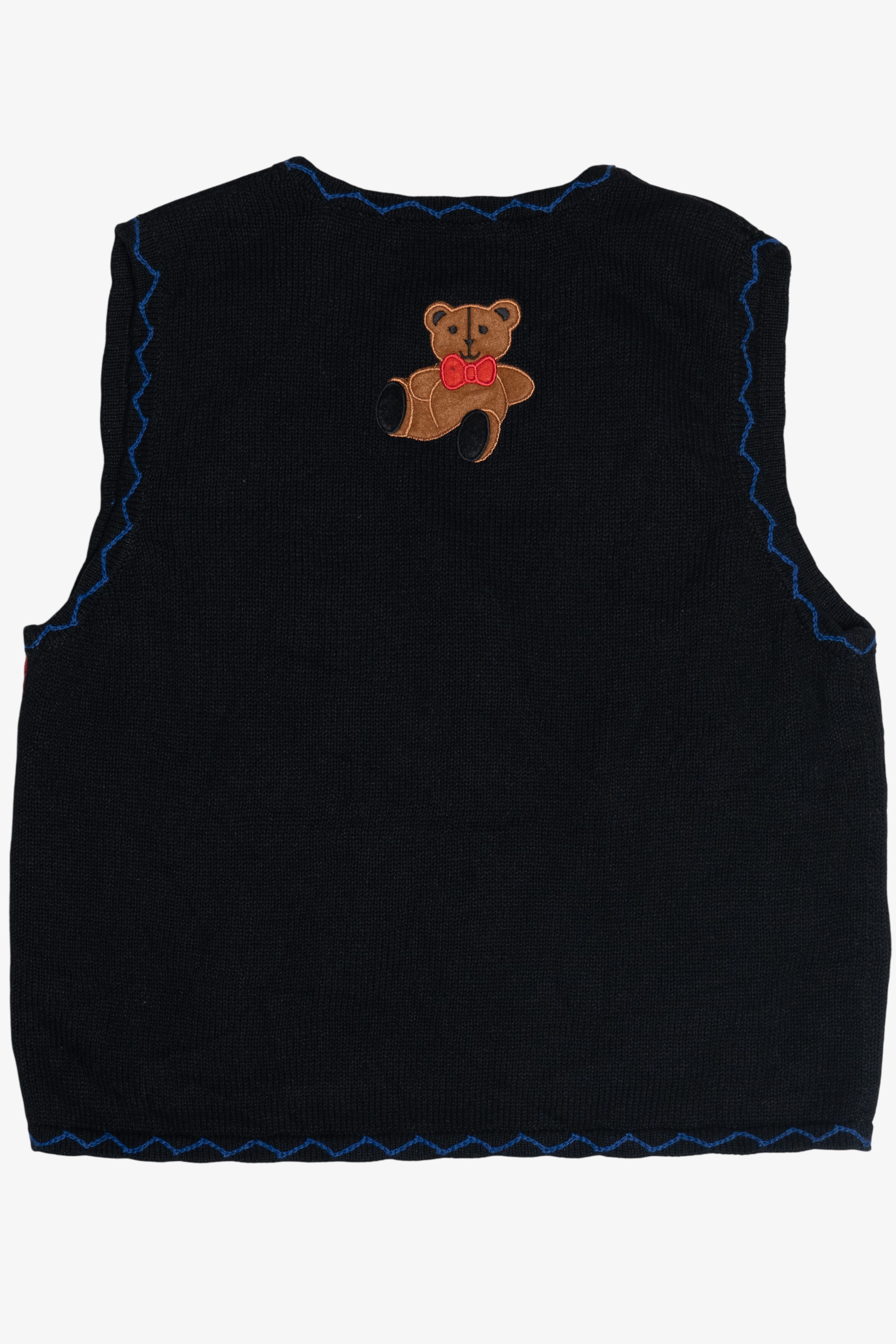 Vintage Christmas Tree By The Fireplace Ugly Christmas Vest (1990s)
