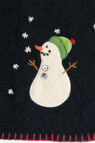 Vintage Coldwater Creek Felted Wool Snowmen Ugly Christmas Vest (2000s)