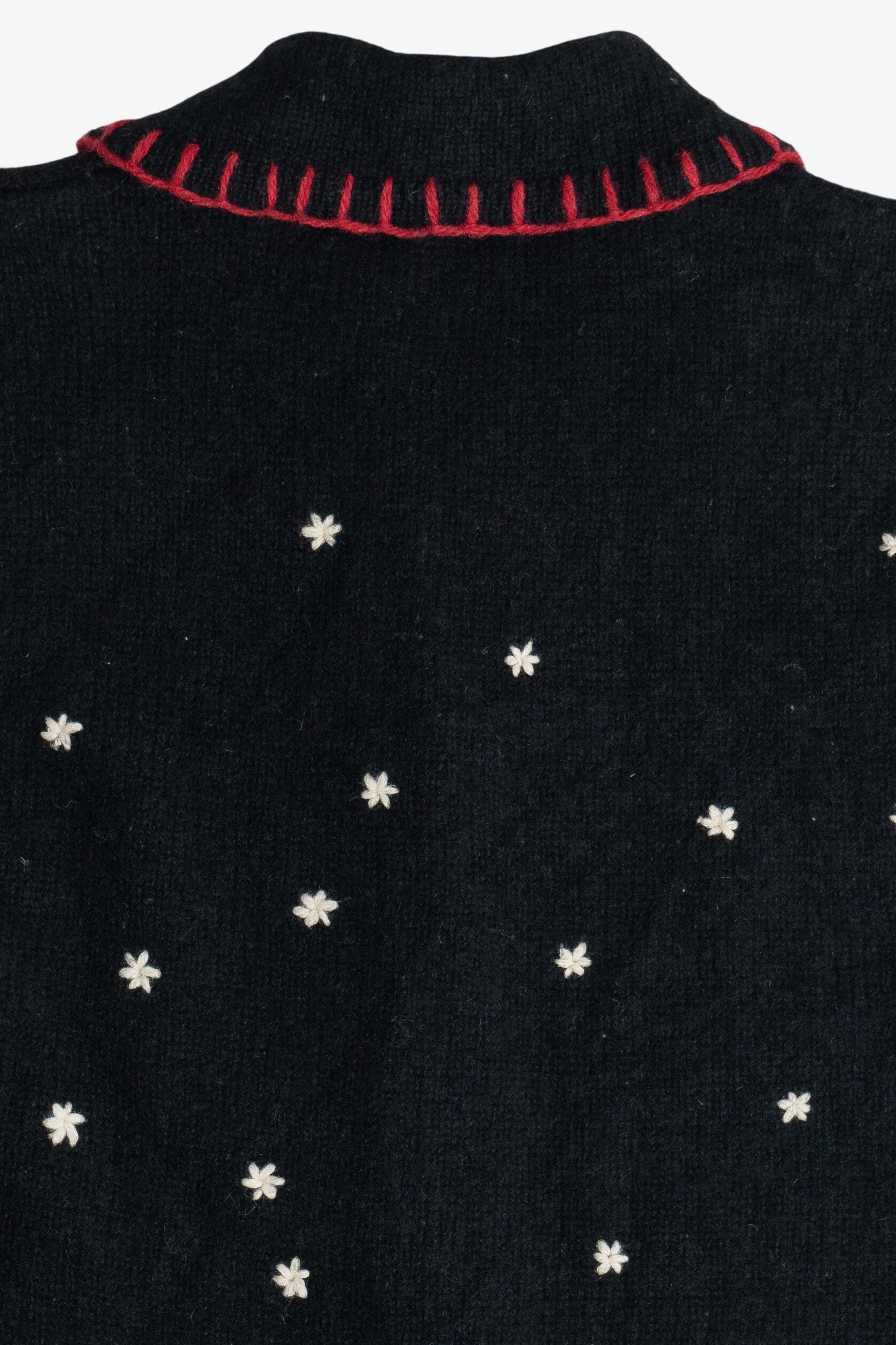 Vintage Coldwater Creek Felted Wool Snowmen Ugly Christmas Vest (2000s)