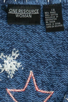 Vintage Americana Red White & Blue Mittens & Snow Ugly Christmas Vest (1990s)