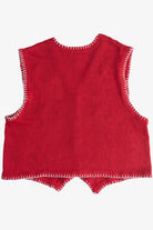 Vintage Sledding Snowmen Ugly Christmas Vest (1990s)
