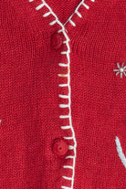 Vintage Sledding Snowmen Ugly Christmas Vest (1990s)