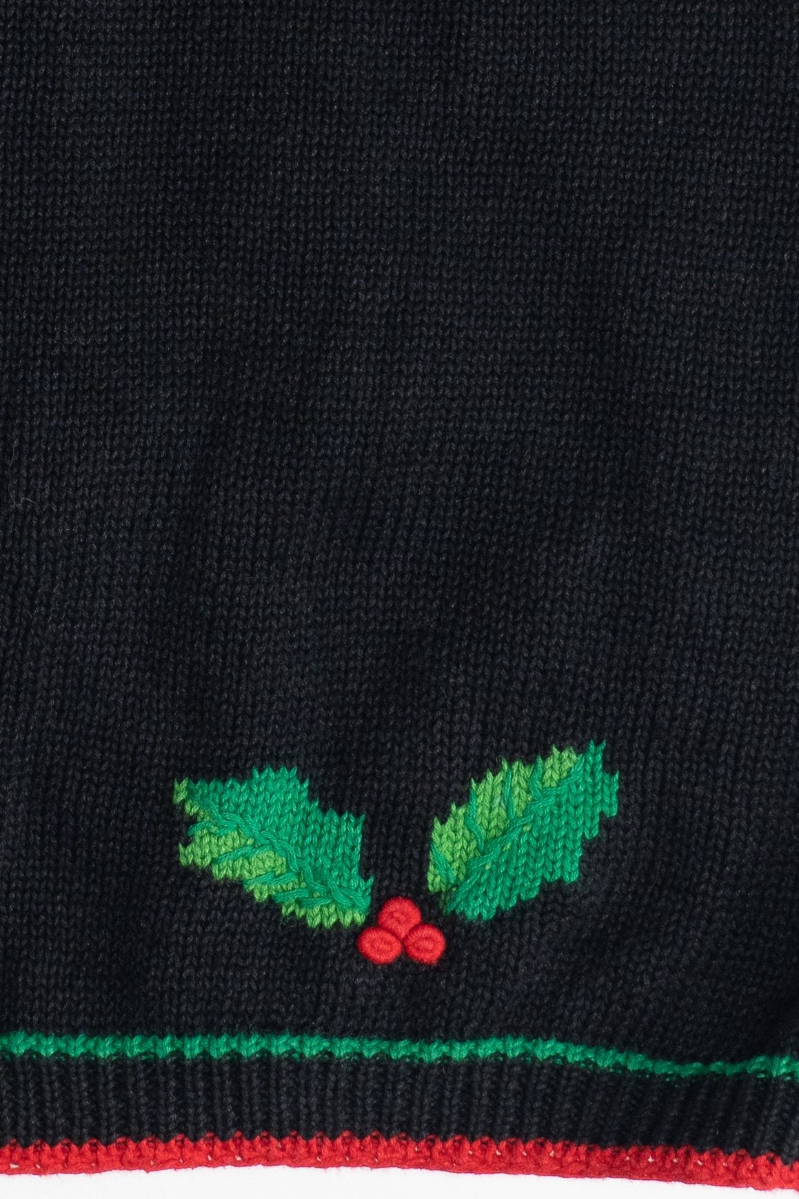 Vintage Holly & Ivy Embroidered Ugly Christmas Vest (1990s)