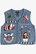 Vintage Americana "I Love America" Ugly Christmas Vest (1990s)