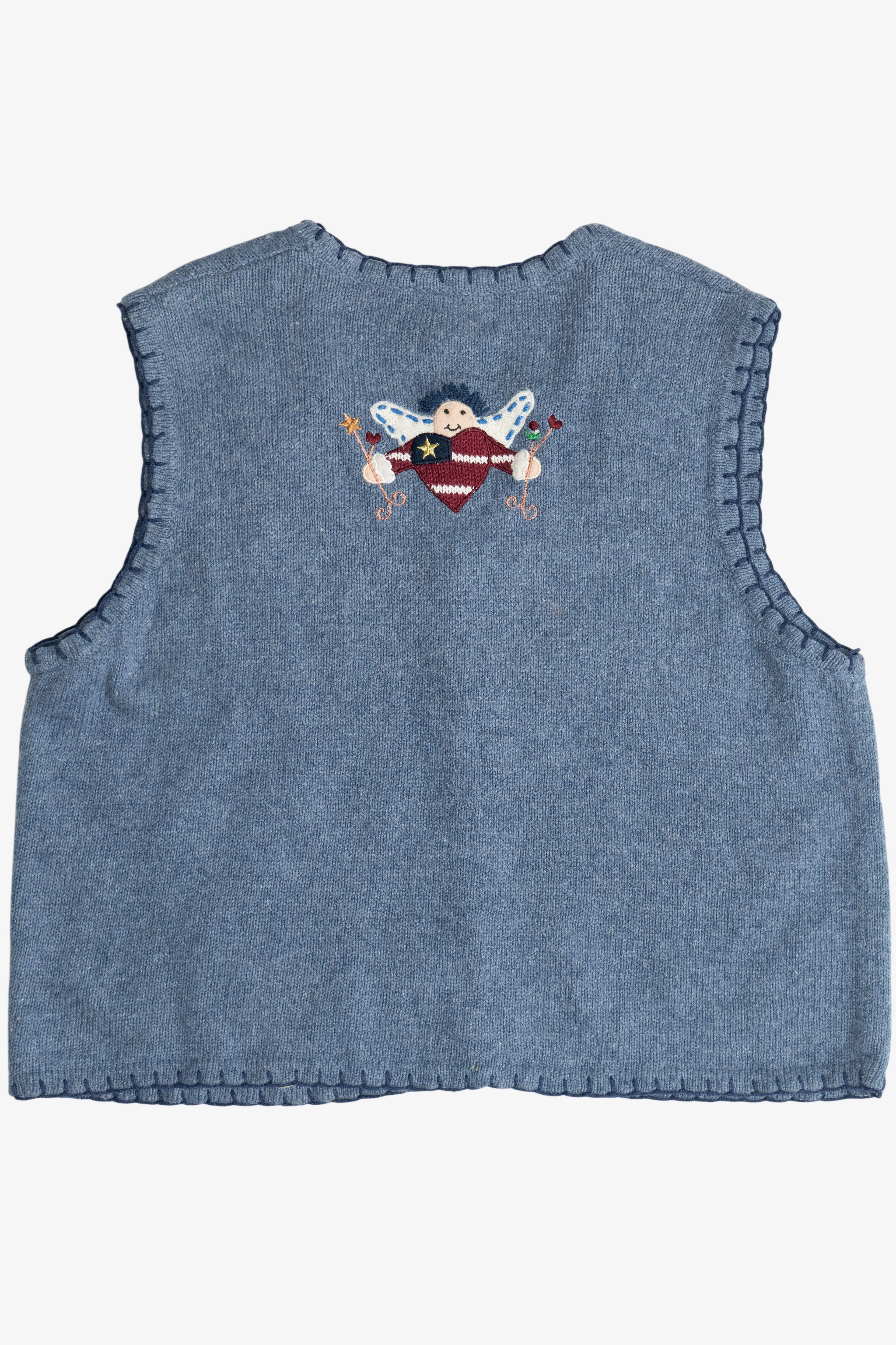 Vintage Americana "I Love America" Ugly Christmas Vest (1990s)
