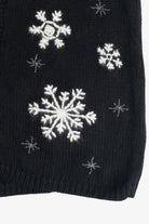 Vintage Croft & Barrow Hand Knit Snowflakes Christmas Vest (1990s)