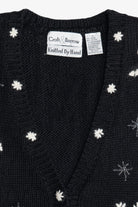 Vintage Croft & Barrow Hand Knit Snowflakes Christmas Vest (1990s)