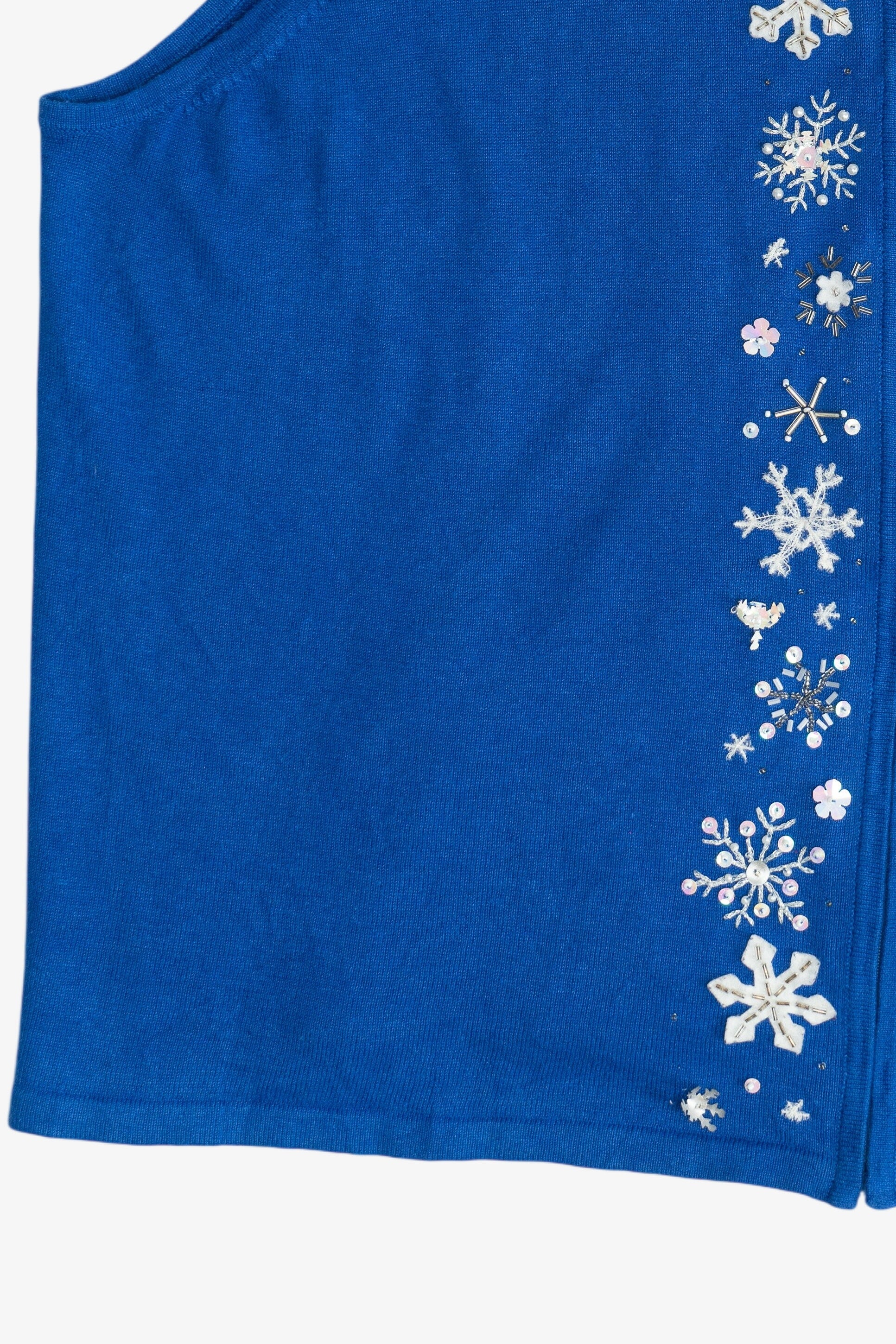 Vintage Hampshire Studio Snowflakes Christmas Vest (1990s)