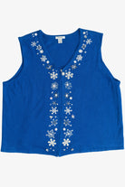 Vintage Hampshire Studio Snowflakes Christmas Vest (1990s)