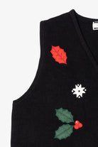Vintage Black Crystal Kobe Ugly Christmas Vest (1990s)