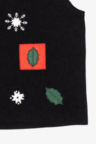Vintage Black Crystal Kobe Ugly Christmas Vest (1990s)