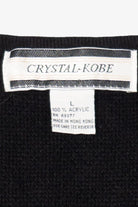 Vintage Black Crystal Kobe Ugly Christmas Vest (1990s)