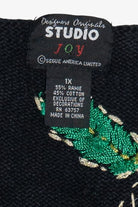 Vintage Black Designers Originals Studio Poinsettia Christmas Vest (1990s)
