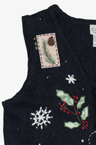 Vintage Basic Editions Holiday Birdhouse Ugly Christmas Vest (1990s)