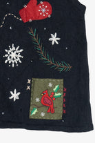 Vintage Basic Editions Holiday Birdhouse Ugly Christmas Vest (1990s)