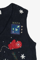 Vintage Basic Editions Holiday Birdhouse Ugly Christmas Vest (1990s)