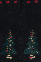 Vintage Eagle's Eye Christmas Trees Ugly Christmas Vest (1990s)