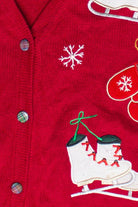 Basic Editions Holiday Skates and Mittens Ugly Christmas Vest 