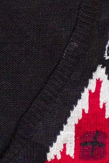 Vintage Winter Birdhouses Knit Ugly Christmas Sweater