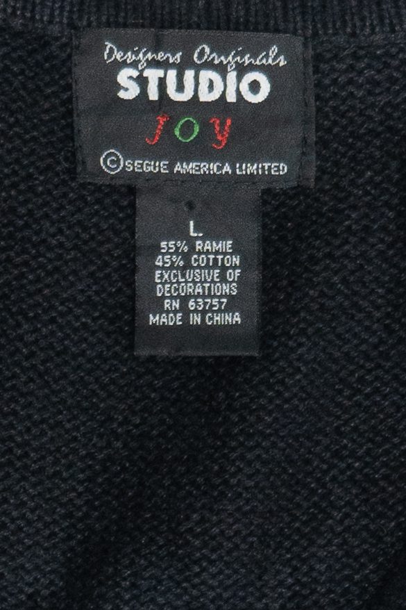 Vintage Designers Originals Studio Poinsettia Ugly Christmas Vest (1990s)