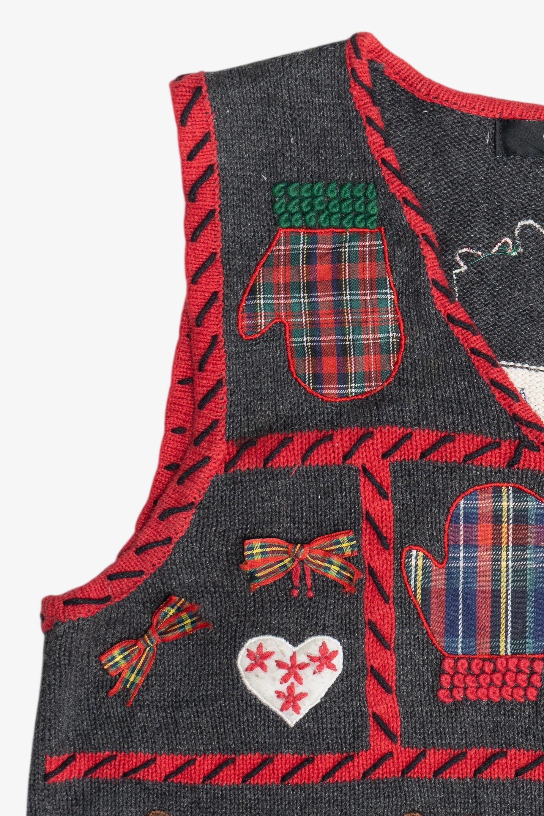 Vintage Bears In Stockings Ugly Christmas Vest (1990s)