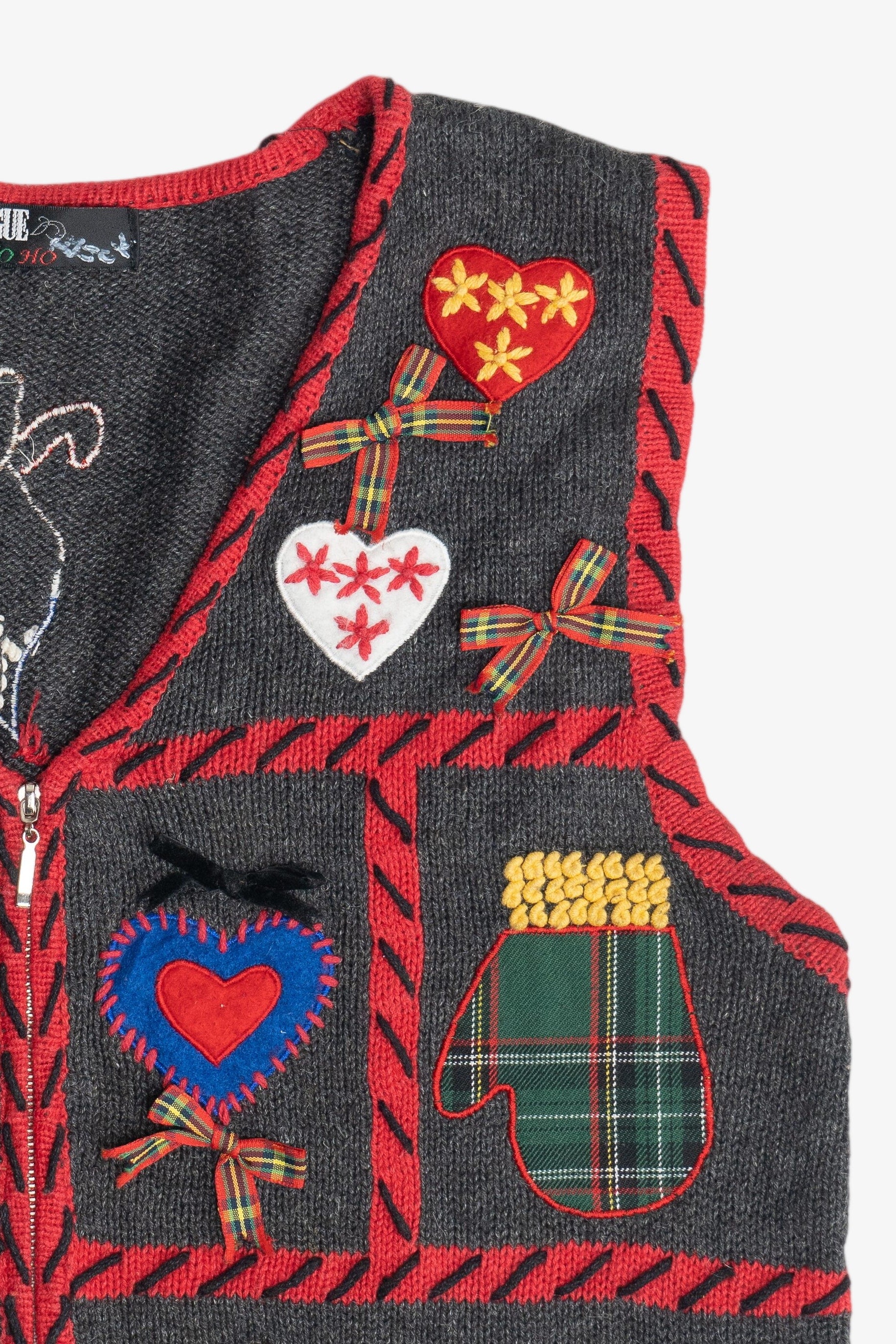 Vintage Bears In Stockings Ugly Christmas Vest (1990s)