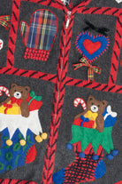 Vintage Bears In Stockings Ugly Christmas Vest (1990s)