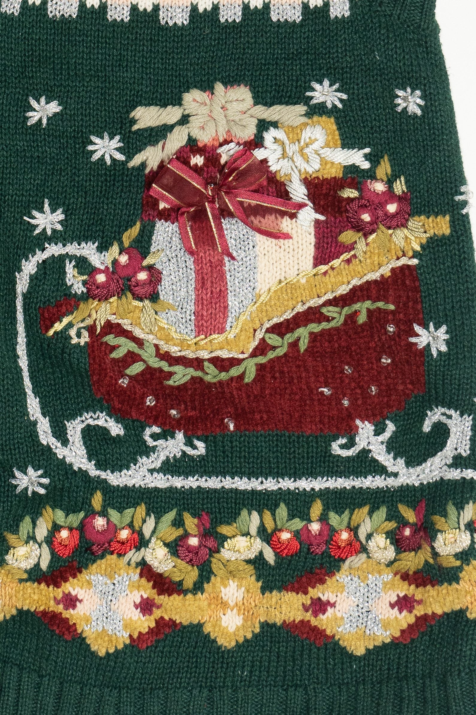 Vintage Heirloom Collectibles Elegant Santa Christmas Vest (1990s)