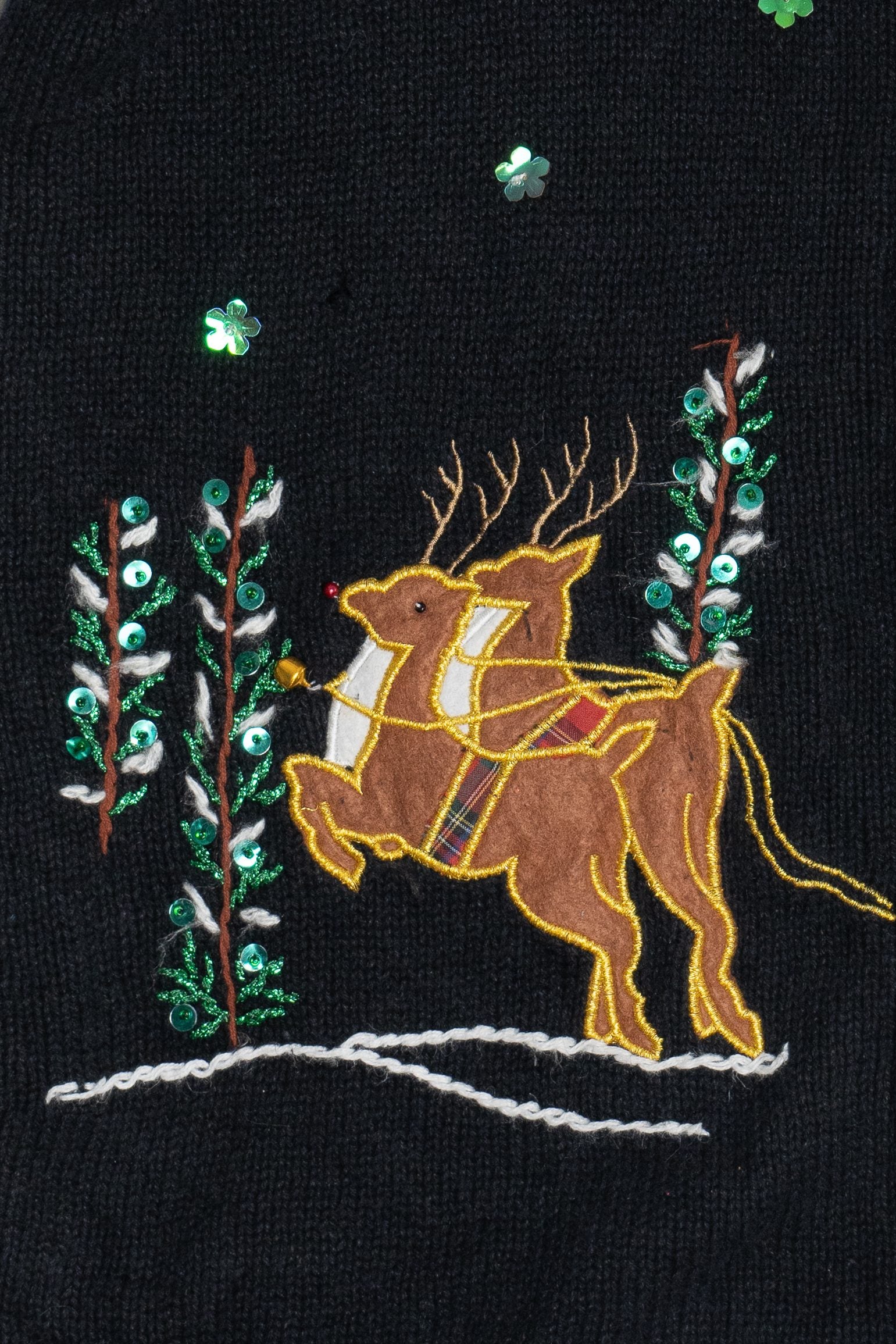 Vintage In Resource Santa & Reindeer Ugly Christmas Vest (1990s)