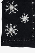 Vintage Snowflakes Zip-Up Ugly Christmas Vest (1990s)