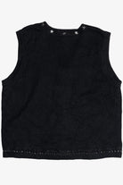 Vintage Snowflakes Zip-Up Ugly Christmas Vest (1990s)