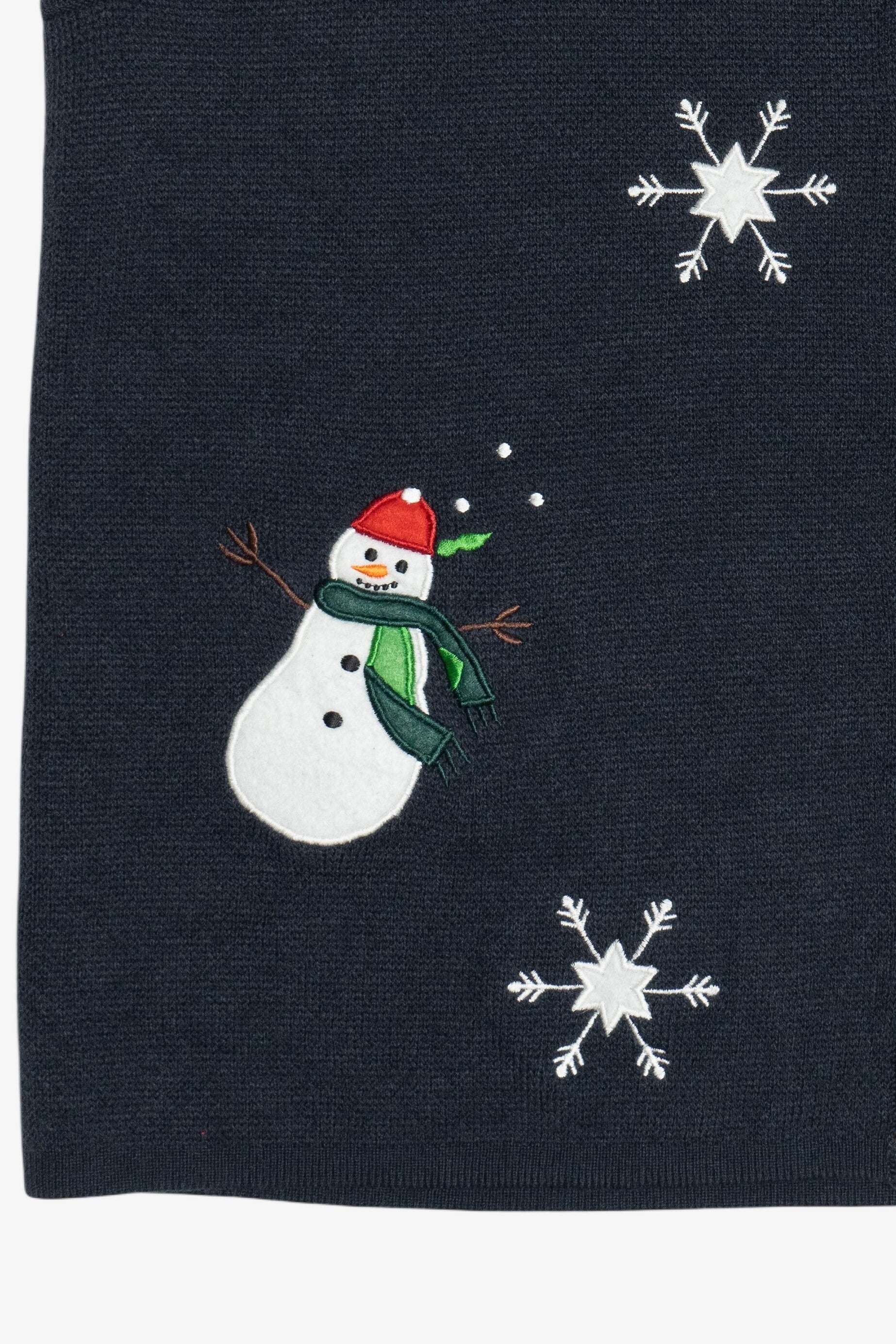 Vintage Croft & Barrow Snowmen & Snowflakes Ugly Christmas Vest (1990s)