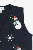 Vintage Croft & Barrow Snowmen & Snowflakes Ugly Christmas Vest (1990s)