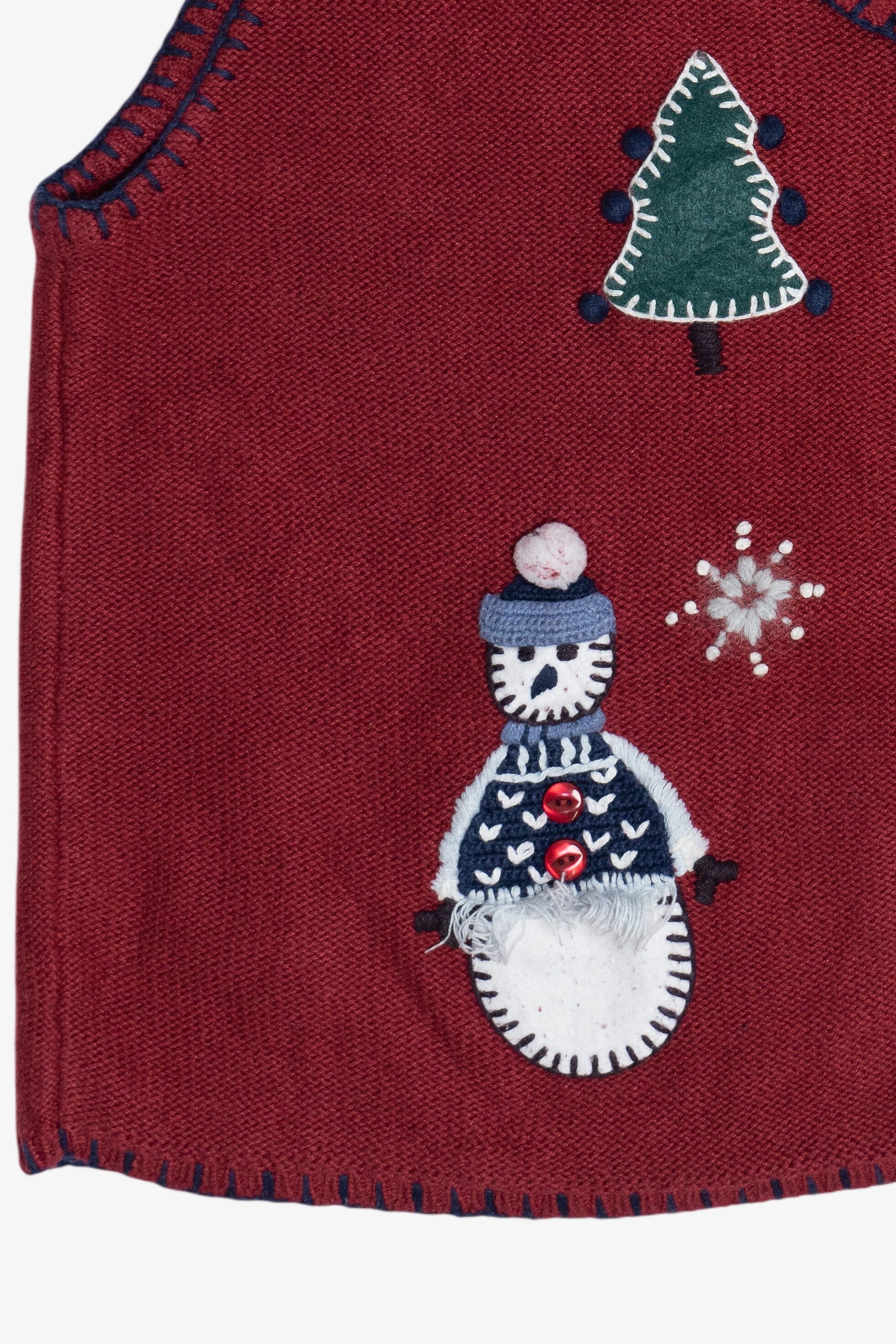 Vintage NorthCrest Snowman Ugly Christmas Vest (1990s)