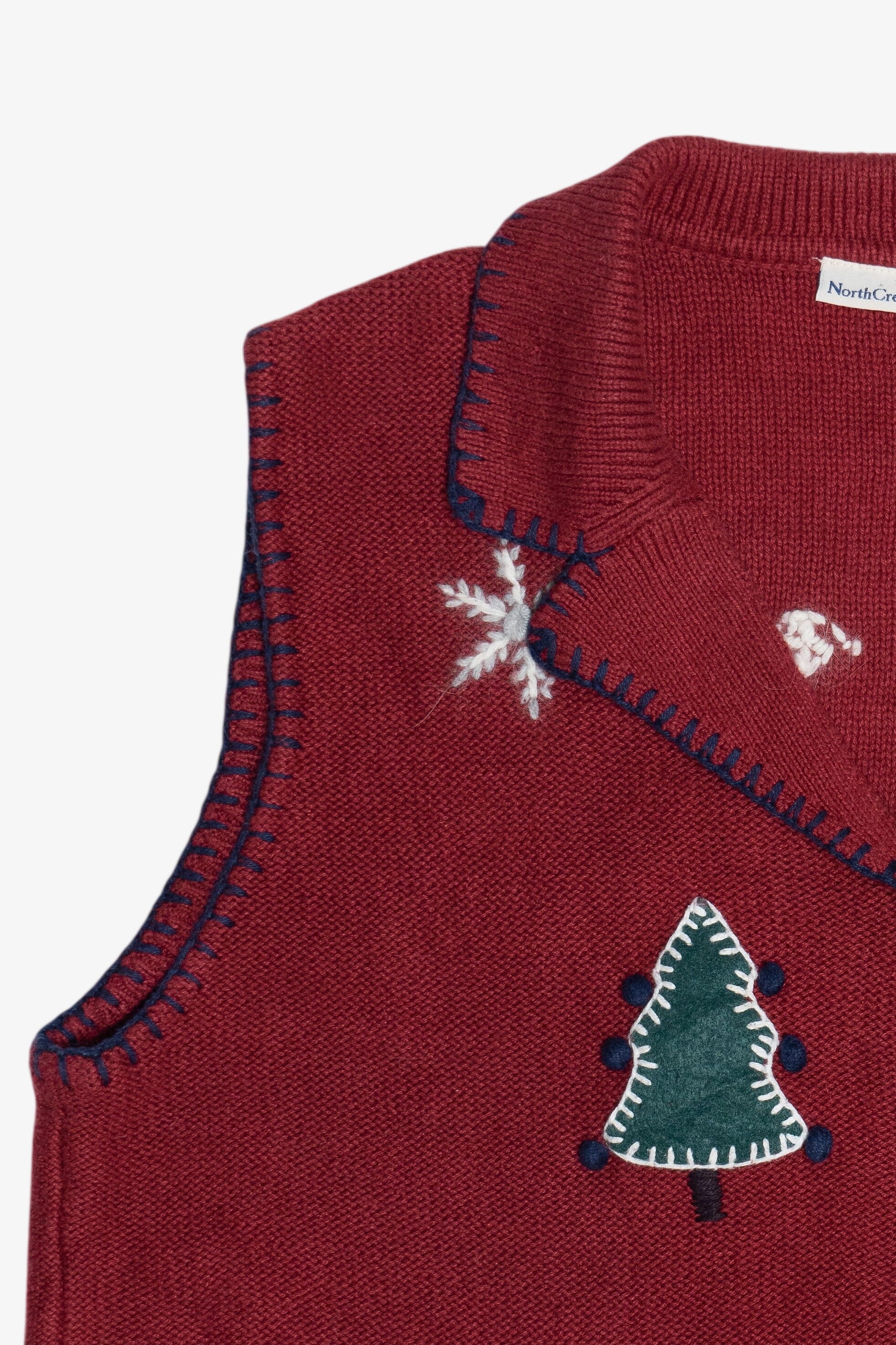 Vintage NorthCrest Snowman Ugly Christmas Vest (1990s)