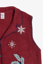 Vintage NorthCrest Snowman Ugly Christmas Vest (1990s)