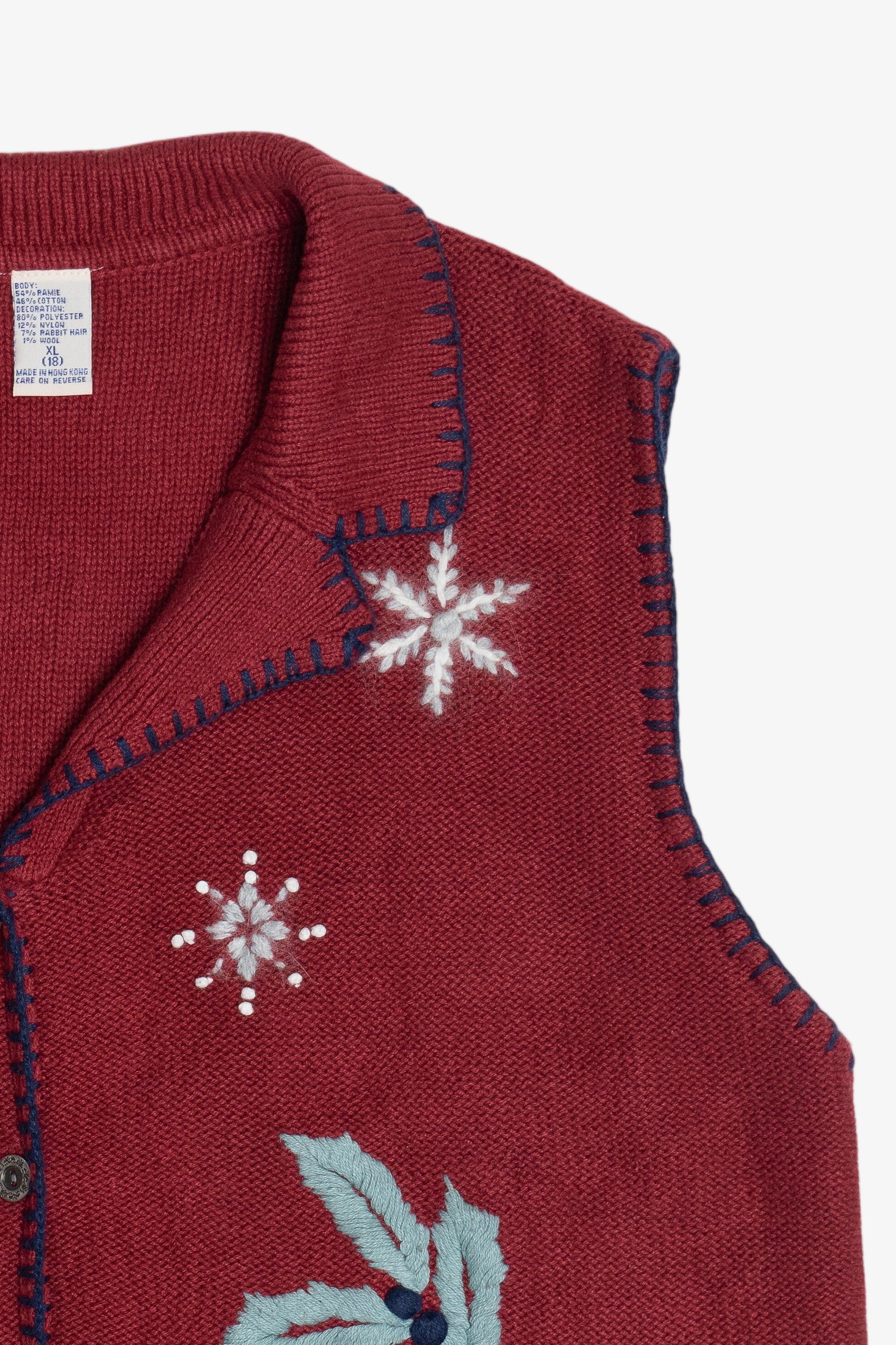 Vintage NorthCrest Snowman Ugly Christmas Vest (1990s)
