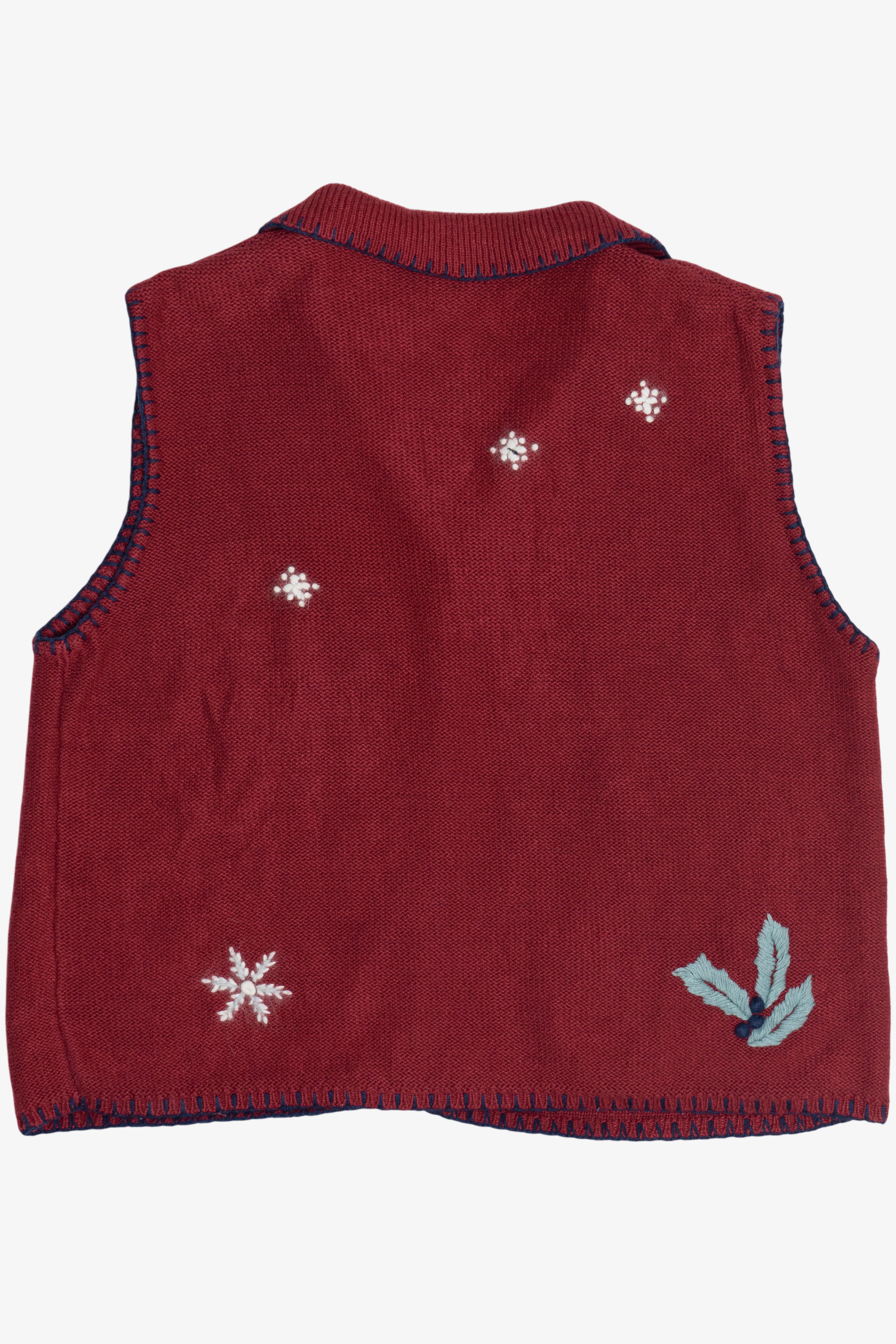 Vintage NorthCrest Snowman Ugly Christmas Vest (1990s)