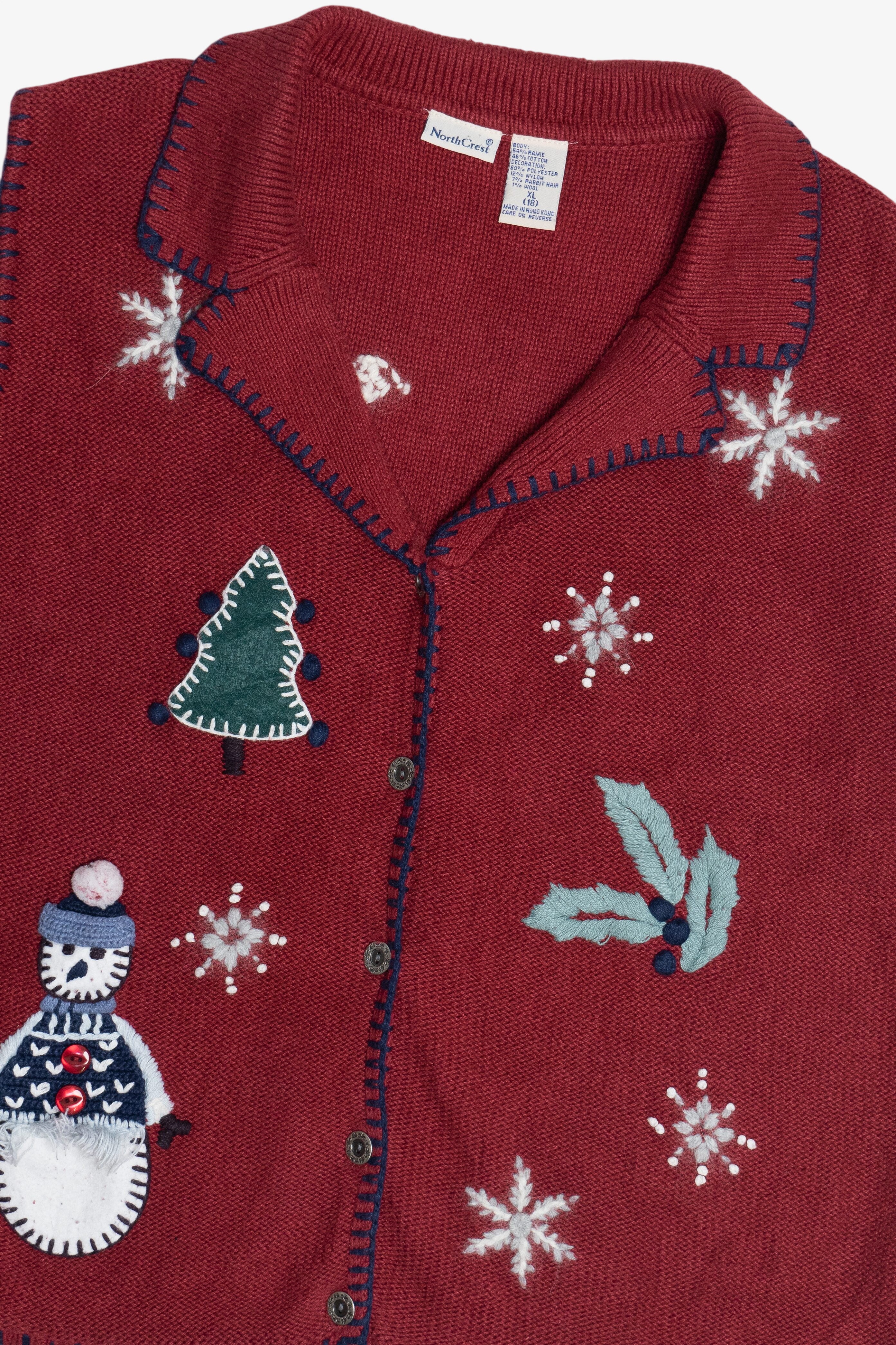Vintage NorthCrest Snowman Ugly Christmas Vest (1990s)