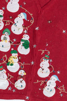 Vintage Red Snowmen Ugly Christmas Vest (2000s)