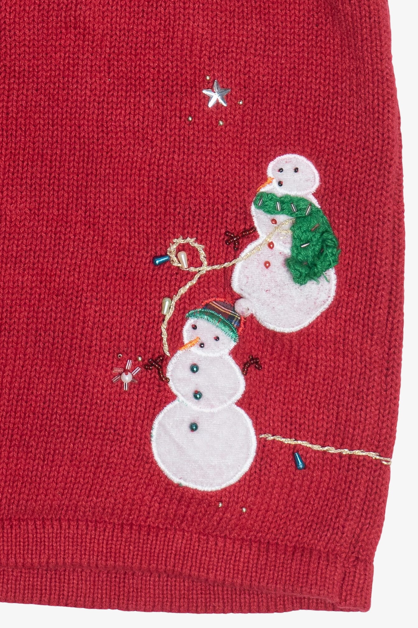 Vintage Red Snowmen Ugly Christmas Vest (2000s)
